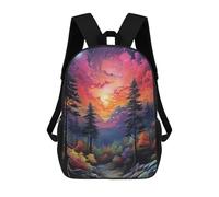sinyumoney Enchanted Forest Pathway -17 Mochila Infantil, Mochila Escolar Impresa En 3D, Mochila Para Niños Y Niñas, Mochila Escolar Ajustable Para La Escuela Primaria 17inch