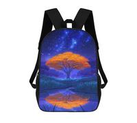 sinyumoney Enchanted Forest Pond Night Mochila Escolar Infantil Impresa En 3D 17inch Mochilas De Moda Para Niños De Primaria Y Secundaria