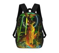 sinyumoney Enchanted Forest Rabbit Statue Mochila Escolar De Moda Para Estudiantes, Adecuada Para Niños Y Niñas, Mochila Informal Para Viajes Al Aire Libre, Esencial Para El Día A Día 17inch