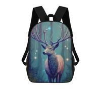 sinyumoney Enchanted Forest Stag -3 Mochila Infantil Para Niñas Y Niños, Mochila De Día, Escuela Primaria, Perfecta Para La Vuelta Al Cole O Educación Física, Regalos Y Viajes 17inch
