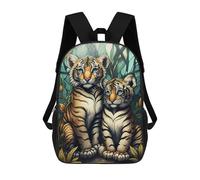sinyumoney Enchanted Forest Tiger Mochilas Impresas En 3D Para Niños, Mochila Escolar, Mochila Informal Para Exteriores, Mochila Informal De Moda Para Niños, Lindas Bolsas De Viaje 17inch