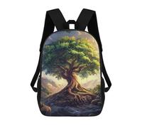 sinyumoney Enchanted Forest Tree Mochila Escolar Secundaria Informal Para Viajes, Mochilas Para La Escuela Secundaria, Para Acampar, Aventuras Al Aire Libre Y Viajes Diarios 17inch
