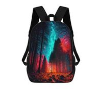 sinyumoney Enchanted Forest with Celestial Lights Mochila Escolar Infantil De Moda Informal Mochilas Infantiles Impresas En 3D Mochila Grande Para Niño 17inch