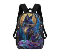 sinyumoney Enchanted Fox Art Print Mochila Escolar De Moda, Mochila Para Material Escolar, Mochila Impermeable Informal Para Hombres/mujeres 17inch