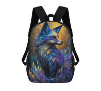 sinyumoney Enchanted Fox Artwork Mochila Escolar Informal Para El Día A Día, Para La Escuela, El Trabajo Y Los Viajes Para Hombres, Mujeres Y Adolescentes. 17inch