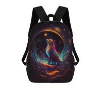 sinyumoney Enchanted Fox Gazing at The Moon Mochila Infantil, Mochila Escolar Infantil, Mochilas Escolares Impresas En 3D Para Niños Y Estudiantes Adolescentes 17inch