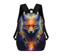sinyumoney Enchanted Fox Portrait Mochila Infantil, Mochila Escolar Impresa En 3D, Mochila Para Niños Y Niñas, Mochila Escolar Ajustable Para La Escuela Primaria 17inch