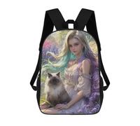 sinyumoney Enchanted Garden Fantasy -1 Mochilas Impresas En 3D Para Niños 17inch Mochilas De Moda Informales Para El Día A Día, Bolsas De Viaje, Mochilas Informales Para Exteriores Para Niños Y Niñas