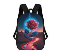 sinyumoney Enchanted Glowing Rose Pathway Mochila Escolar, De Negocios, Para Portátil, Unisex, Informal, Para Adolescentes, Chicas, Chicos, Mujeres Y Hombres 17inch