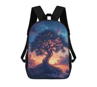 sinyumoney Enchanted Glowing Tree Landscape Mochila Escolar Infantil De 17 Pulgadas, Mochila Escolar Impresa En 3D Para Niños De Primaria Y Secundaria