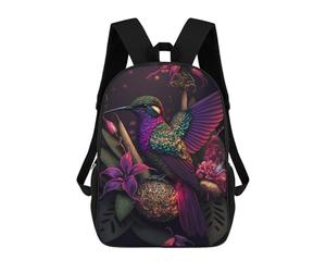 sinyumoney Enchanted Hummingbird Garden Mochila Infantil, Mochila Escolar De Gran Capacidad Para Estudiantes, Mochila Para Libros, Mochila Para Niños, Niñas, Adultos Y Adolescentes 17inch