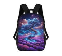 sinyumoney Enchanted Lavender Field Mochila Escolar Ligera Para Aeropuerto Y Universidad Para Estudiantes. Mochila Para La Escuela/trabajo/viajes 17inch