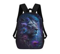 sinyumoney Enchanted Lion Fantasy Artwork -4 Mochila Escolar Infantil De 17 Pulgadas, Mochila Escolar Impresa En 3D Para Niños De Primaria Y Secundaria