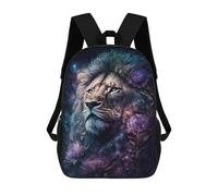 sinyumoney Enchanted Lion with Flowers Mochila Escolar, Bolso Resistente Para Portátil, Ideal Para Acampar, Aventuras Al Aire Libre Y Viajes Diarios 17inch