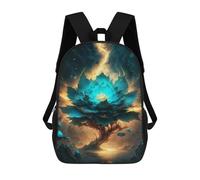 sinyumoney Enchanted Lotus Blossom -1 Mochila Escolar Infantil De 17 Pulgadas, Mochila Escolar Impresa En 3D Para Niños De Primaria Y Secundaria
