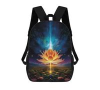 sinyumoney Enchanted Lotus Blossom Mochila Escolar De 17 Pulgadas Impresa En 3D Mochilas Infantiles Mochila Genial Impresa En 3D Para Niños De Primaria Y Secundaria
