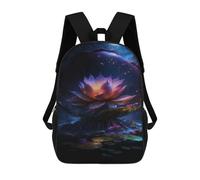 sinyumoney Enchanted Lotus Pond-10 Mochila Escolar Infantil Impresa En 3D Para Niños, Mochila De Viaje De Alta Capacidad, Mochilas Para Libros De 17 Pulgadas Para Niños