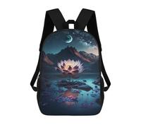 sinyumoney Enchanted Lotus Pond Reflections Mochilas Para Niños 17inch Mochila Escolar Mochila Escolar Impresa En 3D Para Niños De Primaria Y Secundaria