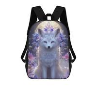 sinyumoney Enchanted Moonlit Fox Crown Mochila Escolar Para Institutos De Secundaria Mochila Informal - Perfecta Para Viajes, Trabajo Y Uso Diario 17inch