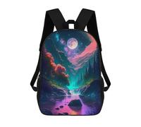 sinyumoney Enchanted Moonlit Valley Mochila Escolar Mochila Para Niños Impresa En 3D Mochilas Infantiles Para Niños Y Niñas Mochilas Escolares Mochilas De Viaje Para Niños 17inch