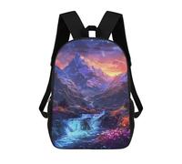 sinyumoney Enchanted Mountain Valley Sunset Mochilas Escolares Mochila Escolar Ligera Mochila De Día Mochila Escolar Para La Universidad Para Niños/Niñas/Adolescentes 17inch