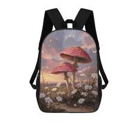 sinyumoney Enchanted Mushroom Field Mochila Escolar Grande Resistente Al Agua Para Portátil Para Niñas Y Adolescentes 17inch