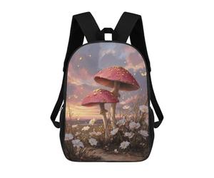 sinyumoney Enchanted Mushroom Field Mochila Escolar Grande Resistente Al Agua Para Portátil Para Niñas Y Adolescentes 17inch