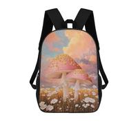 sinyumoney Enchanted Mushroom Field Sunset -1 Mochila Escolar, Mochila Para Portátil, Mochila Para Niños/niñas/adolescentes 17inch