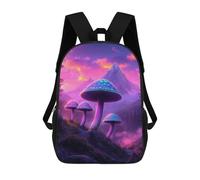 sinyumoney Enchanted Mushroom Forest Mochila Escolar Infantil Impresa En 3D Para Niños, Mochila De Viaje De Alta Capacidad, Mochilas Para Libros De 17 Pulgadas Para Niños