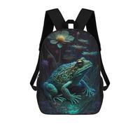 sinyumoney Enchanted Night Frog Mochila Infantil, Mochila Escolar Impresa En 3D, Mochila Para Niños Y Niñas, Mochila Escolar Ajustable Para La Escuela Primaria 17inch