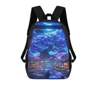 sinyumoney Enchanted Night in Kyoto Mochila Escolar Infantil De 17 Pulgadas, Mochila Escolar Impresa En 3D Para Niños De Primaria Y Secundaria