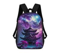 sinyumoney Enchanted Pagoda Sky -1 17inch Mochilas Escolares Impresas En 3D, Mochilas Escolares De Moda Para Niños De Primaria Y Secundaria