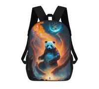 sinyumoney Enchanted Panda in A Cosmic Forest Mochila Escolar Infantil De Moda Informal Mochilas Infantiles Impresas En 3D Mochila Grande Para Niño 17inch