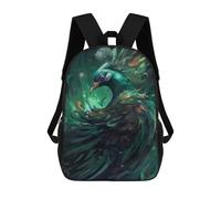 sinyumoney Enchanted Peacock Artwork Mochila Escolar Infantil Impresa En 3D, Mochila Informal De Moda Para Niños, Mochila De Viaje De Alta Capacidad Para Libros Para Niños 17inch