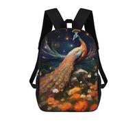 sinyumoney Enchanted Peacock Garden -1 Mochila De Peluche Con Dibujos Animados, Mochila 3D Para Niños, Bolsa Escolar, Idea De Regalo De Cumpleaños Para Niños Y Niñas 17inch