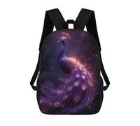 sinyumoney Enchanted Peacock Glittering Feathers Mochila Mochila Informal Para El Día A Día, Para La Escuela, El Trabajo Y Los Viajes Para Hombres, Mujeres Y Adolescentes 17inch