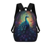 sinyumoney Enchanted Peacock Majesty Mochila Infantil, Mochila Escolar De Gran Capacidad Para Estudiantes, Mochila Para Libros, Mochila Para Niños, Niñas, Adultos Y Adolescentes 17inch