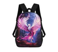 sinyumoney Enchanted Phoenix in Mystic Forest Mochila Escolar Para Niños, Mochila Escolar De Gran Capacidad Para Niños, Mochila Escolar 3D, Regalos Para Niños 17inch