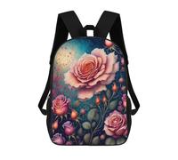 sinyumoney Enchanted Rose Garden Art Print Mochila Escolar Infantil De 17 Pulgadas Con Estampado 3D De Películas De Anime Para Niños, Mochila De Viaje, Mochila Escolar Infantil