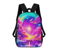 sinyumoney Enchanted Sky Kingdom Mochila Escolar Impresa En 3D Para Niños, Mochila Escolar Informal De Moda Para Viajes Para Niños Y Estudiantes 17inch