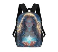 sinyumoney Enchanted Star Fantasy Artwork Mochila Escolar Infantil Impresa En 3D Para Niños, Mochila De Viaje De Alta Capacidad, Mochilas Para Libros De 17 Pulgadas Para Niños