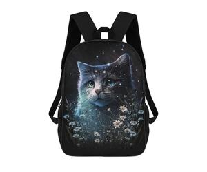 sinyumoney Enchanted Starry Night Cat Mochila Ligera Informal Para El Día A Día, Mochila Escolar Para Adolescentes, Chicas, Chicos, Mujeres Y Hombres 17inch