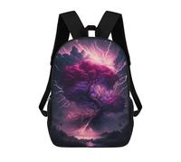 sinyumoney Enchanted Stormscape with Lightning Tree Mochila Escolar De Moda Para Papelería, Impermeable, Informal, Para El Campus, Actividades Al Aire Libre, Viajes Y Deportes 17inch