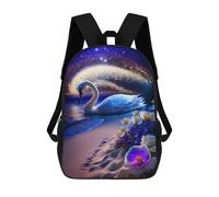 sinyumoney Enchanted Swan Beach Scene Mochila Escolar Impresa En 3D Para Niños, Mochila Escolar, Mochilas De Viaje, Bolso Informal De Moda Para Niños Y Estudiantes 17inch