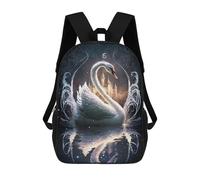 sinyumoney Enchanted Swan Castle Reflections Mochila Escolar Secundaria Informal Para Viajes, Mochilas Para La Escuela Secundaria, Para Acampar, Aventuras Al Aire Libre Y Viajes Diarios 17inch