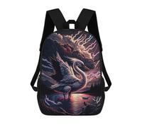 sinyumoney Enchanted Swan Lightning Storm Mochilas Infantiles Mochila Escolar Impresa En 3D Para Niños Mochilas De Viaje Bolsas Para Libros Para Niños 17inch Mochila Escolar