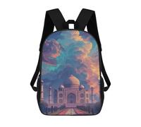 sinyumoney Enchanted Taj Mahal Skyline Mochila Escolar Impresa En 3D 17inch Mochila Escolar Infantil Mochilas De Viaje Mochila Informal De Moda Para Niños Y Estudiantes