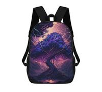 sinyumoney Enchanted Thunderstorm Tree Mochila Escolar Infantil De 17 Pulgadas, Mochila Escolar Impresa En 3D Para Niños De Primaria Y Secundaria