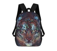 sinyumoney Enchanted Tiger Portrait -1 Mochila Escolar Para Niños Y Niñas, Mochila Informal De Viaje, Mochila De Gran Capacidad Para El Día A Día 17inch