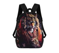 sinyumoney Enchanted Tiger Portrait -4 Mochila Escolar Infantil Impresa En 3D Para Niños, Mochilas De Viaje De Alta Capacidad, Bolsas Para Libros, Mochila Escolar Infantil 17inch